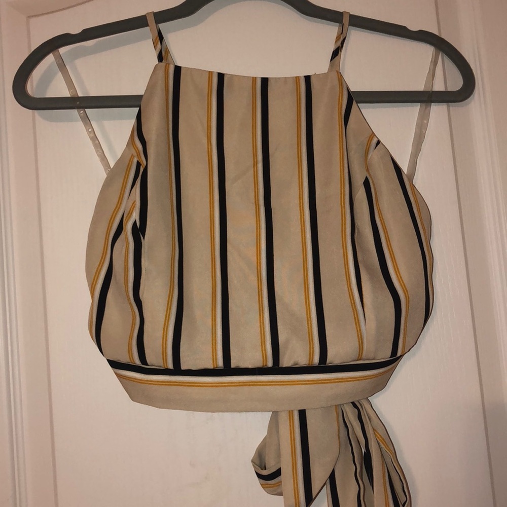 Charlotte Russe Cross back crop top
